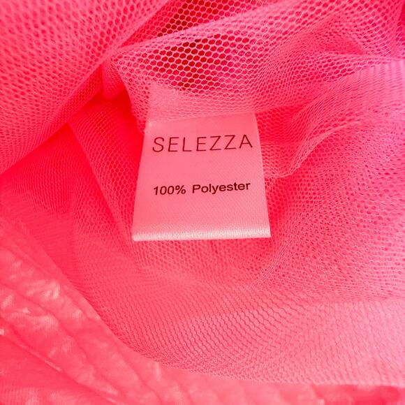 Selezza London Tulle Mini Dress Pink Blossom Dress XS Statement Party Designer - Picture 6 of 9